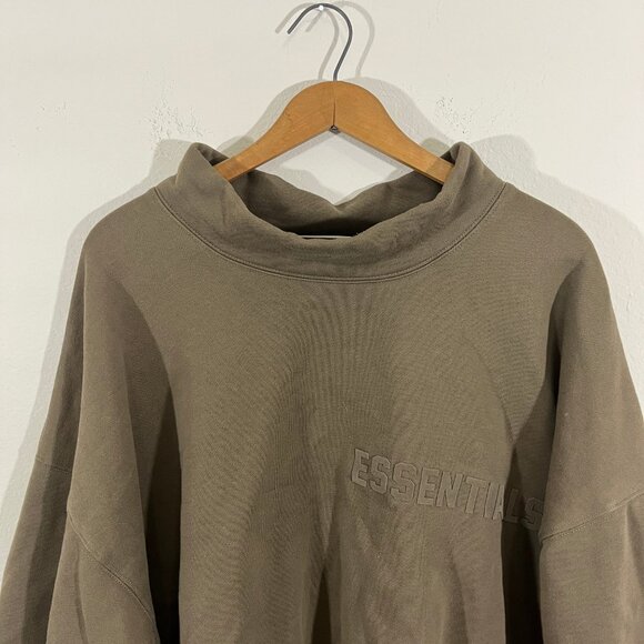 Essentials Fear of God Men's Brown Pullover Sweatshirt Size XXL - Picture 5 of 14